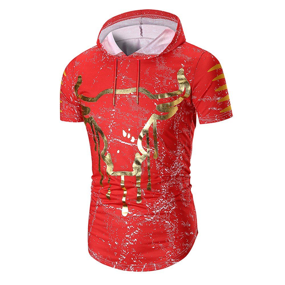 t shirt capuche homme manche courte