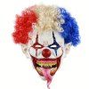Tête d'explosion d'Halloween grande bouche longue masque de clown de langue - multicolor 