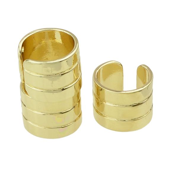 3pcs Minimalisme Or Couleur Knuckle Ring - Or RING SET