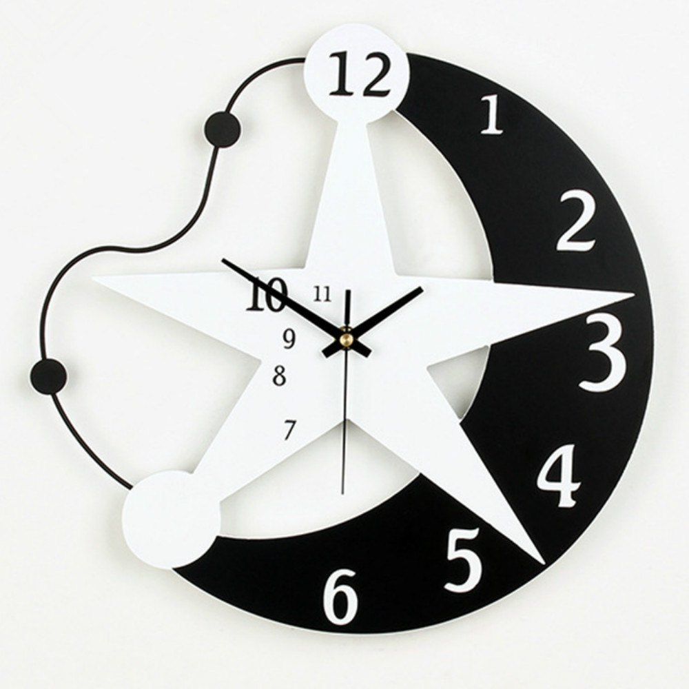 

Creative 3D DIY Modern Wall Clocks Living Room Home Decor, Black