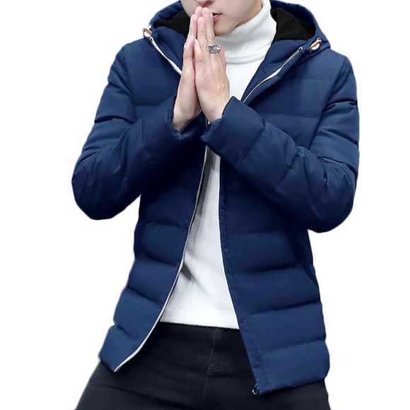 Manteau de duvet pour hommes tendance - Bleu profond XL