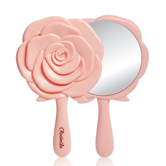 Larastyle Rose Pattern Portable Cosmétique / Miroir de maquillage - Rose 