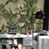 Fresque de forêt tropicale humide et d'oiseaux / papier peint de toile de papier peint - multicolor MEDIUM