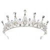 Accessoire de mariée Crystal Crown Silver - Blanc Froid 5.5 X 28.5CM
