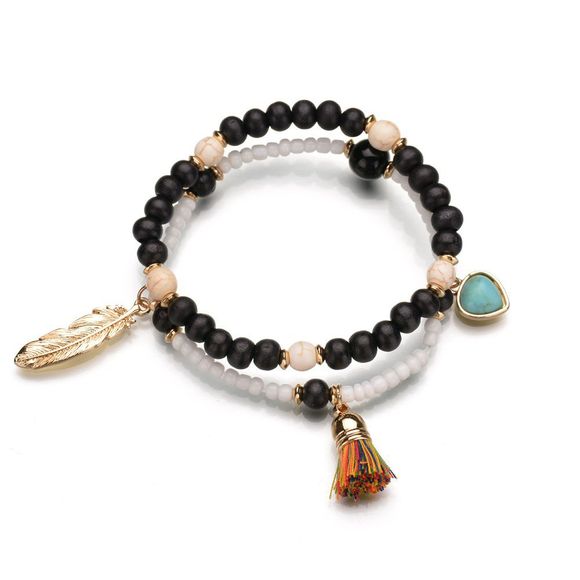 Accessoires de bracelet perlés faits à la main de mode - multicolor 