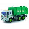 Jouet de camion à ordures alimenté par friction avec des lumières et des sons pour les enfants - Vert Feu Arrêt 