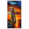 STYLEDECOR moderne peint à la main coucher de soleil sur la mer peinture à l'huile sur toile - multicolor 18 X 36 INCH (45CM X 90CM)