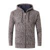 Manteau de cardigan épais de couleur unie pour homme en velours épais - multicolor M