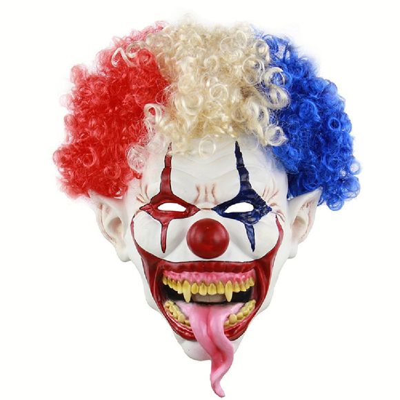 YEDUO Joker Creepy Evil Effrayant Halloween Clown Masque Adulte Fantôme Festival - multicolor 
