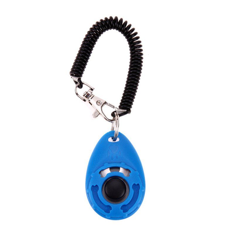 

Pet Trainer Training Dog Clicker Adjustable Sound Key Chain and Wrist, Glacial blue ice