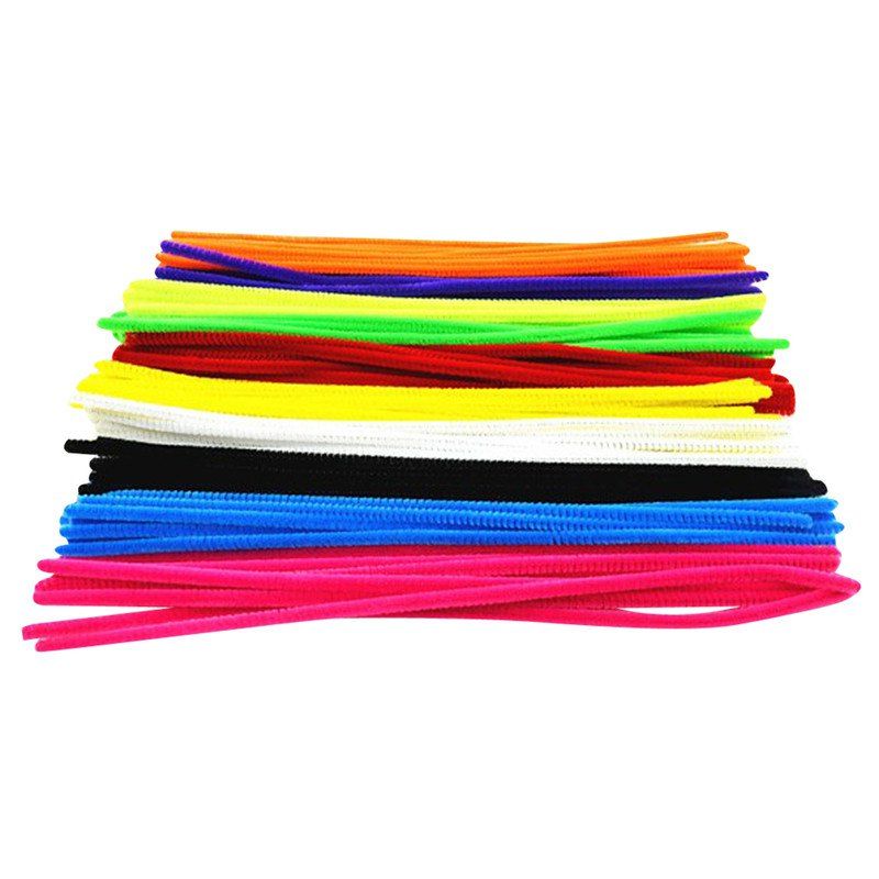 

100PCS Colorful Chenille Materials Wool Stick for Kid, Multi