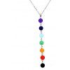 7 perles de chakra guérissent le collier de pierres précieuses multicolores d'équilibre de yoga de pierre gemme - multicolor 