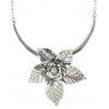 Collier de décoration en métal pour femme - Argent 