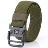 ENNIU Ceinture Elastique en Nylon Tissé Extensible à Double Boucle - Vert Armée 