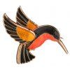 Broche pour oiseaux en émail Badge Cartoon Animal - Orange Foncé 