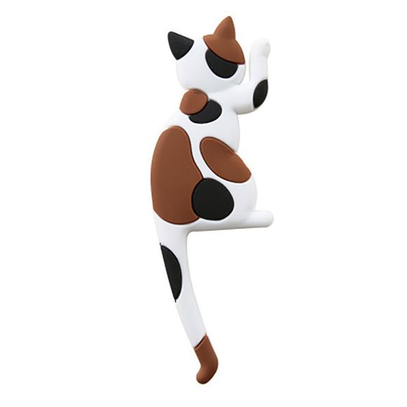 Magnette Mignonne de Réfrigérateur du Chat 3D d'Amusement avec Crochet de Queue - multicolor C 