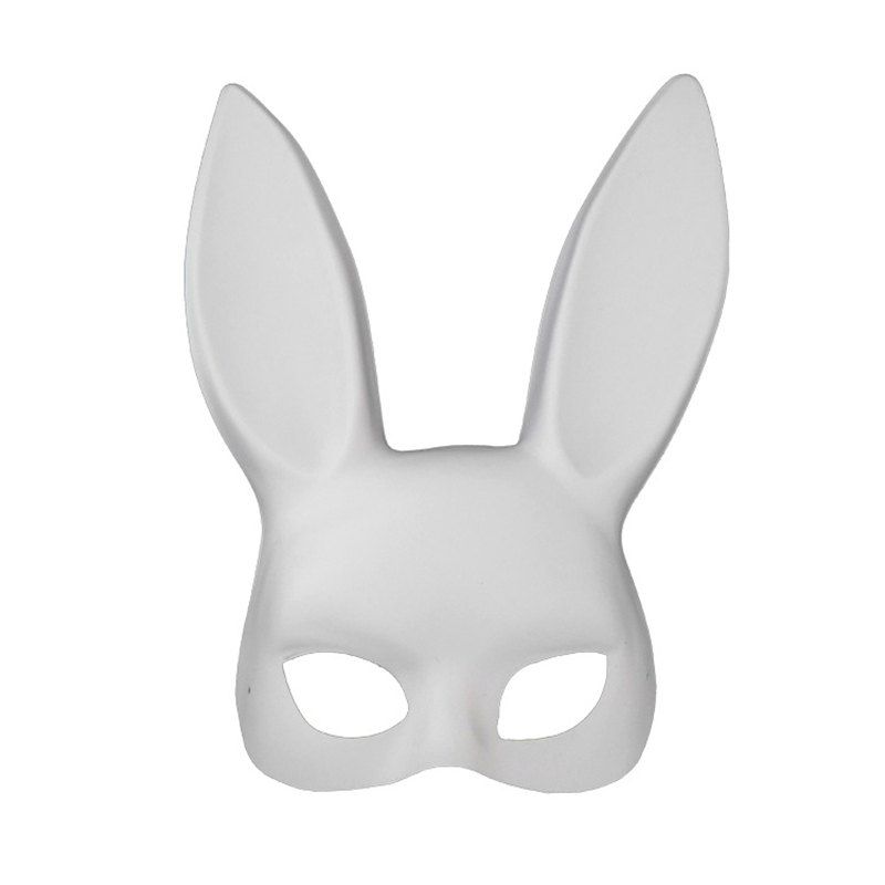 

Bar KTV Nightclub Halloween Masquerade Bunny Ear Mask, White