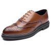 MUHUISEN Chaussures de ville simples à talons compensés pour hommes - Brun Légère 38