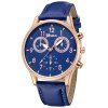 GENEVE Nouveau Design Creative Men Casual Business Leather Dress analogique Montre - multicolor C 