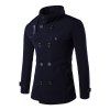 Manteau à double boutonnage en laine à la mode classique pour hommes - Cadetblue L