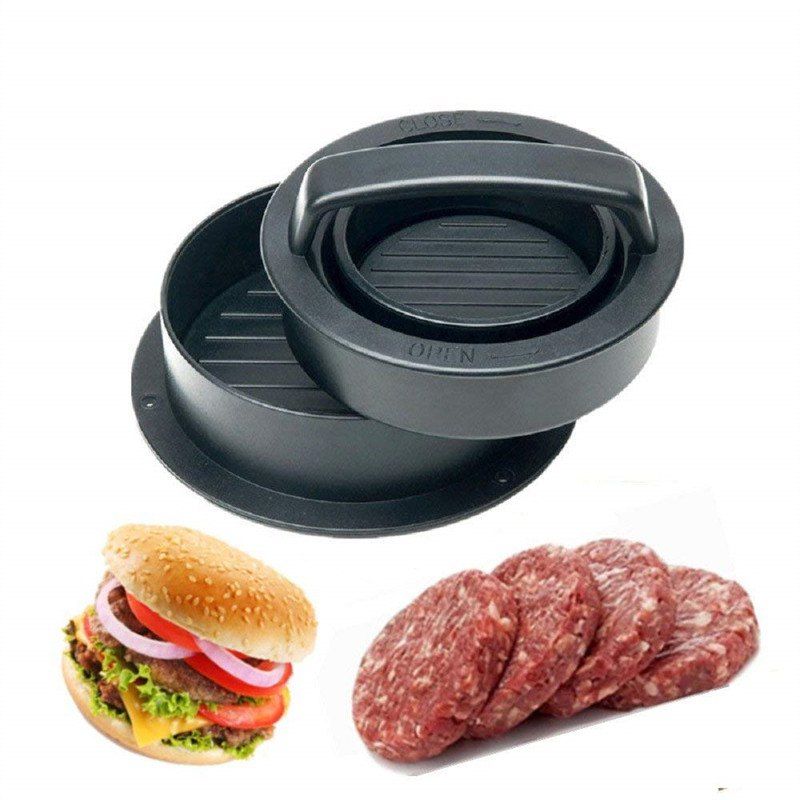 

3-in-1 Stuffed Burger Press, Black