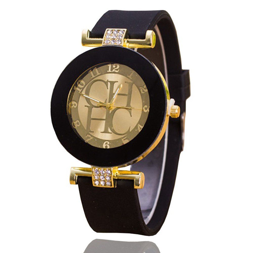 

Men's Simplified Silicone Watch, Black