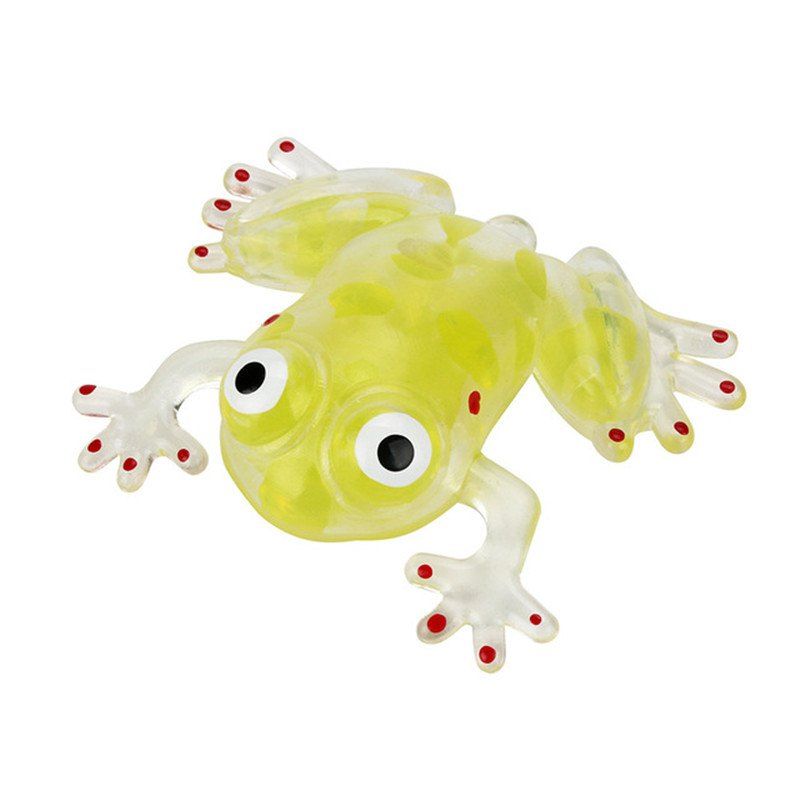 

Jumbo Squishy Bead Stress Ball Sticky Squeeze Frogs Squeezing Stress Relief Toy, Yellow