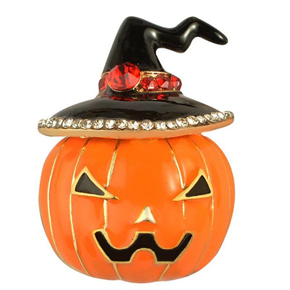 Broche de Dessin Animé de Citrouille pour Décoration de Fête d'Halloween - Orange 