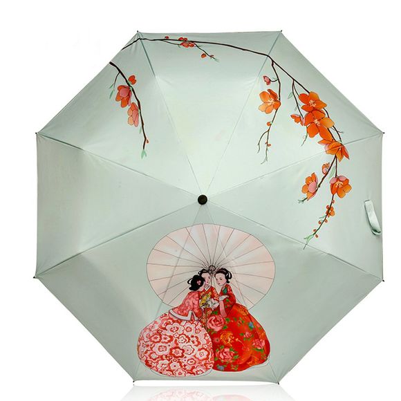Parapluie extérieur pliant anti-UV de parasol de filles - multicolor 