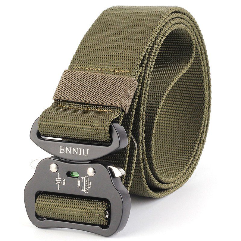 

ENNIU4.3 Nylon Special Forces Multi-Functional Military Training Outdoor Belt, Fern green