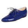 Chaussures plates plates confortables noires à la mode et bleues. - Bleu EU 35