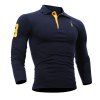 Chemise à manches longues Casual Embroiderye pour hommes - Cadetblue L