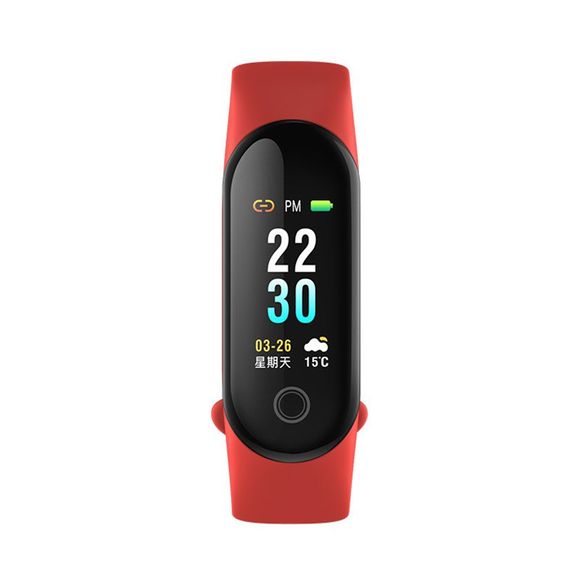 DZ W25plus Etape de la montre intelligente unisexe Rappel des informations sur les calories Multifonction - Rouge 