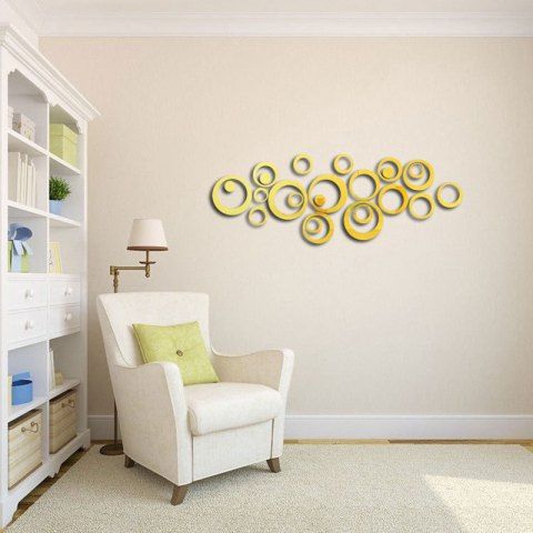 2019 Decorative Mirror Wall Stickers In Bright Yellow Dresslily Com Decorative Mirror Wall Stickers Bright Yellow
