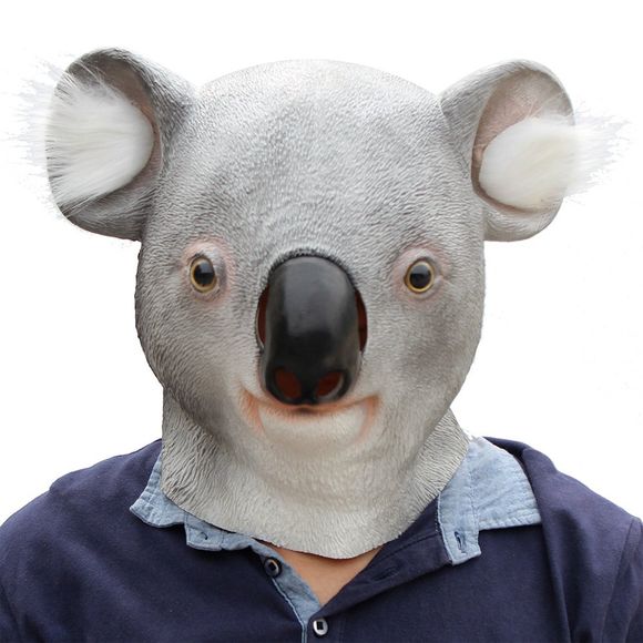 Halloween Cosplay Animal Koala Masque Tête En Latex - multicolor 