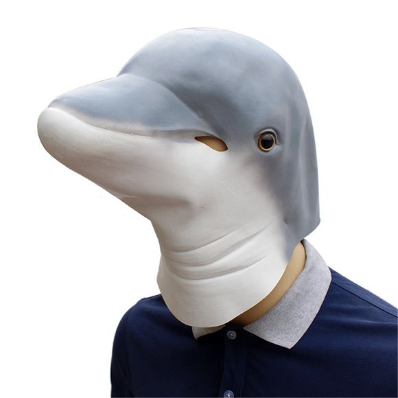 Masque en latex Halloween Cosplay pour dauphin - multicolor 