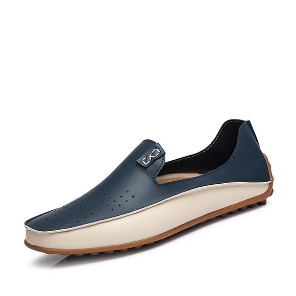 Chaussures de sport en cuir pour hommes - Paon Bleu EU 45