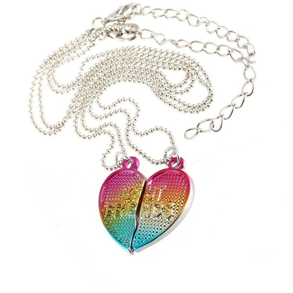 

Best Friendship Jewelry Heart Pendant Kids Necklaces, Rose red