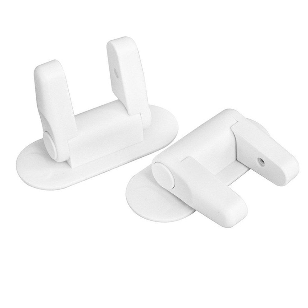 

2 Pcs Gate Lever Lock Child Proof Doors Handles for Prevention Baby Safety, White