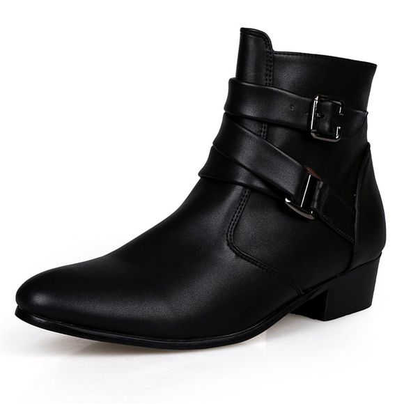 Chaussures en cuir pour homme - Noir EU 43