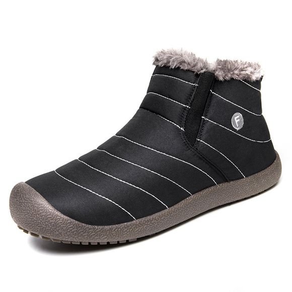 Bottes de neige pour hommes Chaussures en coton décontractées - Noir EU 41