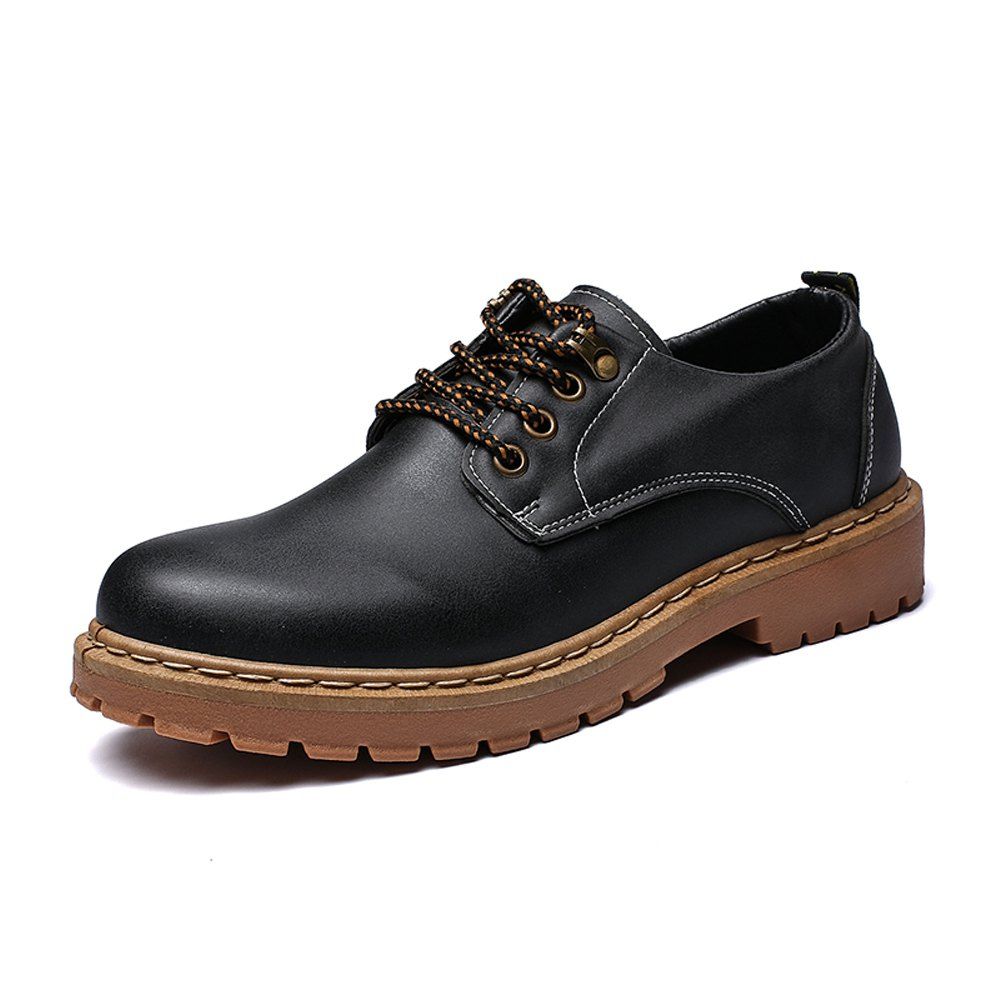 [41% OFF] 2021 Men Low Vamp Low-key Solid Leisure Boots In BLACK ...