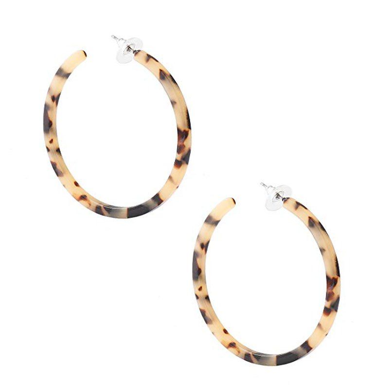 

Creative New Circle Geometry Acrylic Earring, Leopard