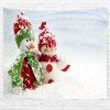 Rouge vert bonhomme de neige 3D impression maison tapisserie murale pour la décoration - multicolor W229CMXL153CM