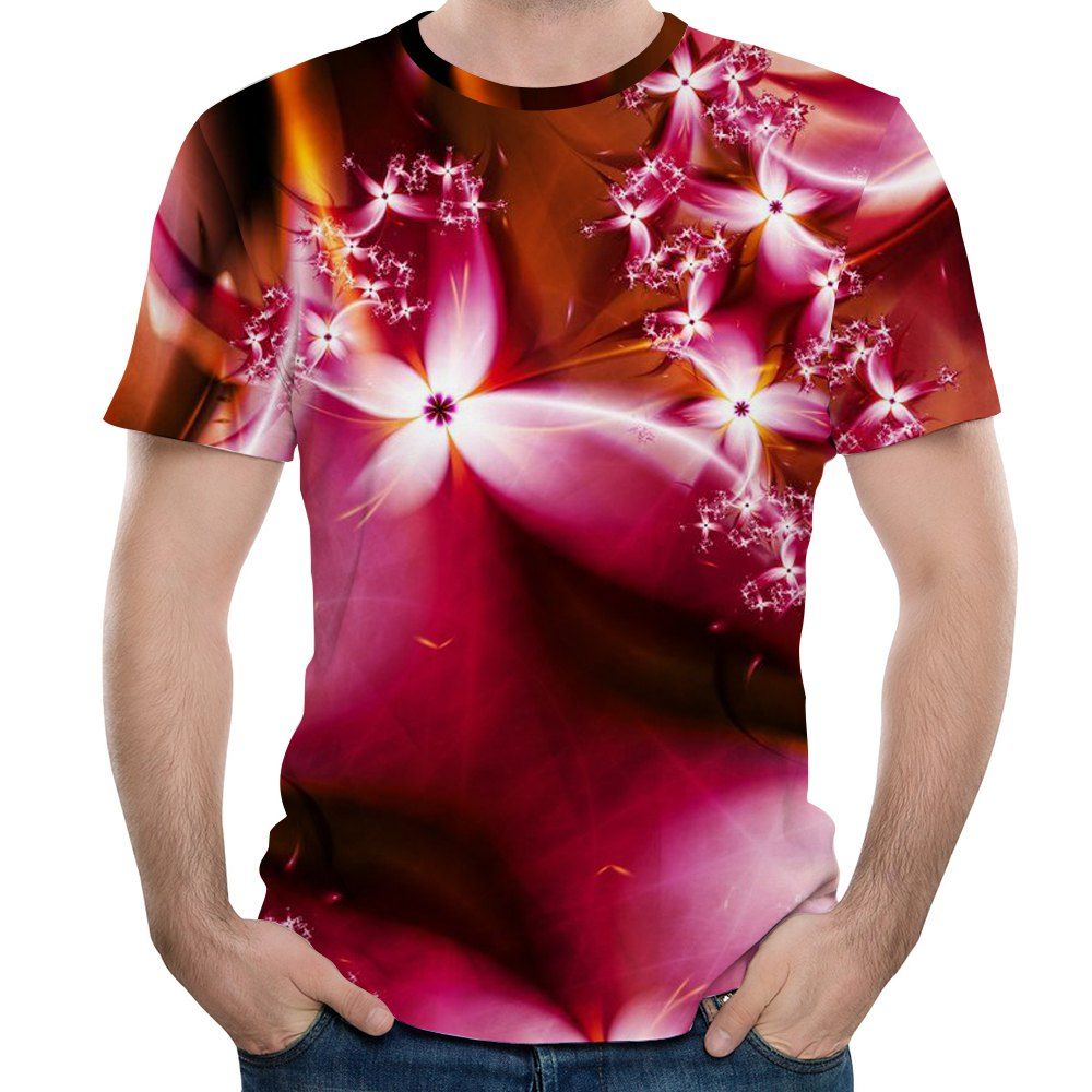 

New Men's 3D Printed Short-sleeved T-shirt, Multi-a
