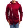 Sweat à capuche asymétrique pour hommes - Rouge M