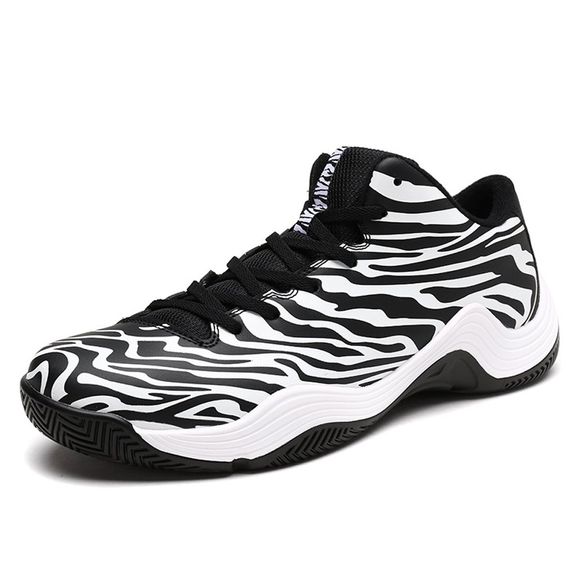 Chaussure de basket-ball pratique de taille plus légère à rayures élégantes - multicolor A EU 45