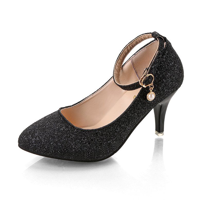 

Fine Heeled Sexy Working Women Shoes, Black