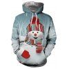 Sweat à capuche décontracté pour homme, Noël, bonhomme de neige 3D, impression numérique 3D - multicolor M