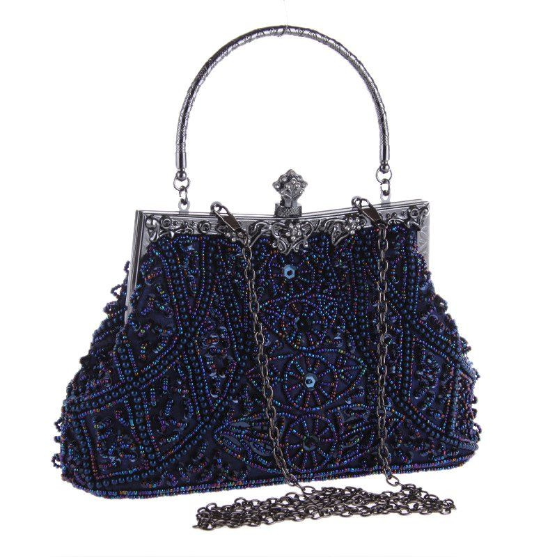 midnight blue evening bag